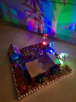 اسباب بازی زینتی به گز مدل درختچه طرح نخل مجموعه 3 عددی