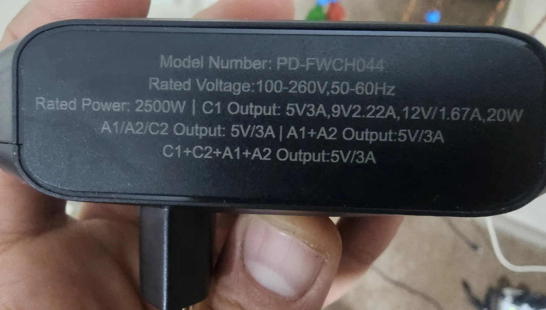 آداپتور شارژر پرودو مدل PD-FWCH044UK