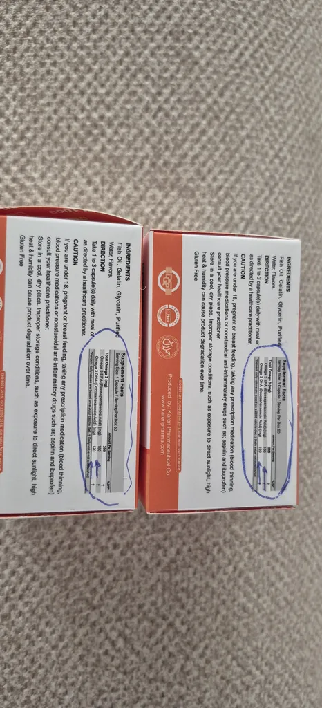 کپسول سافت ژل امگا 3 1000 میلی گرم فاقد جیوه با طعم پرتقال کارن بسته 50 عددی