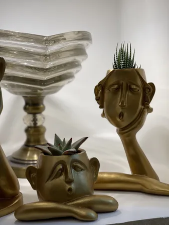 گلدان دکوری طرح افسوس مجموعه 3 عددی