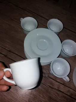 ست فنجان و نعلبکی 12 پارچه شرکت صنایع چینی تقدیس مدل RL60