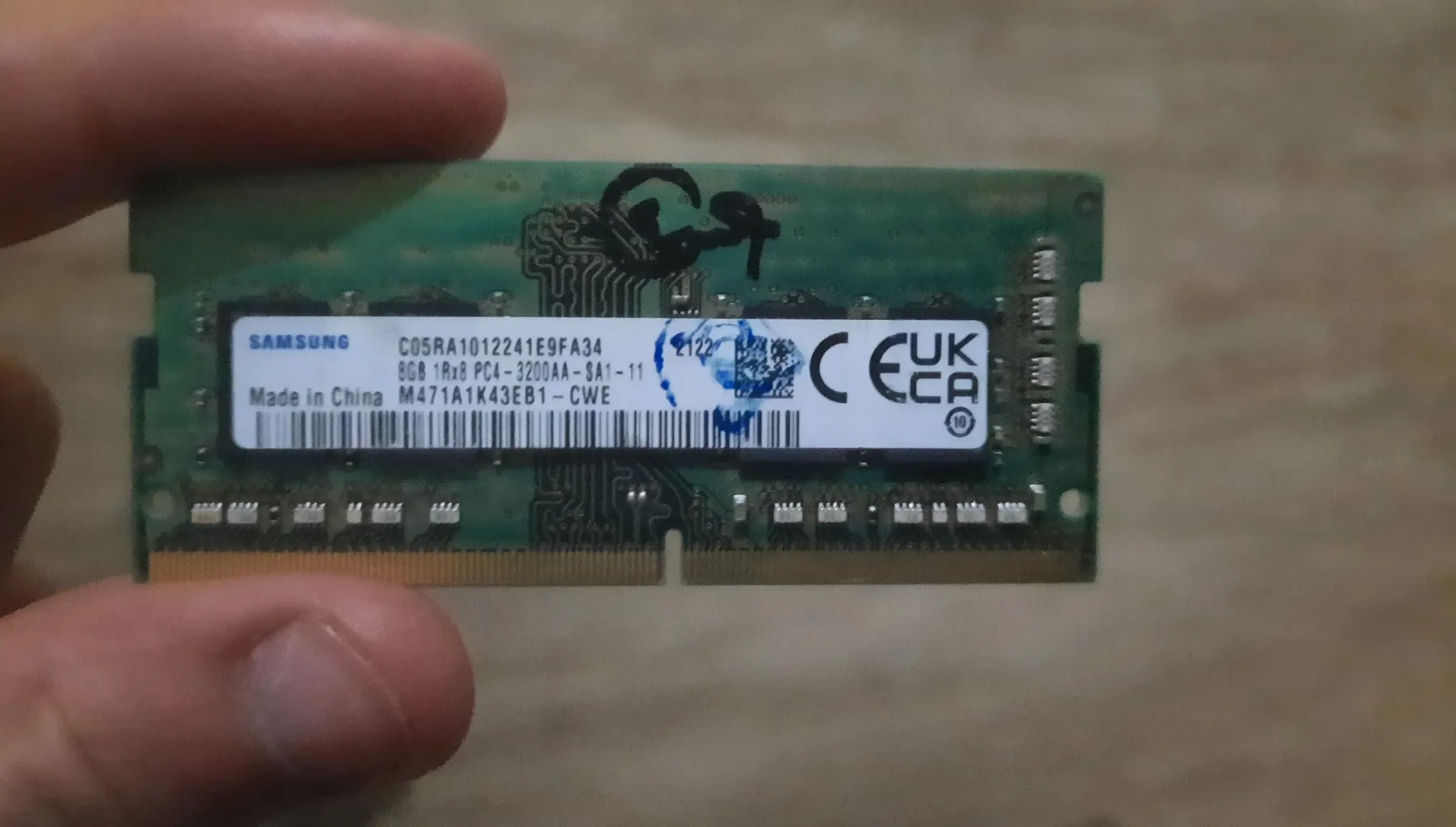 رم لپ تاپ DDR4 تک کاناله 3200 مگاهرتز CL22 کروشیال مدل CT8 ظرفیت 8 گیگابایت