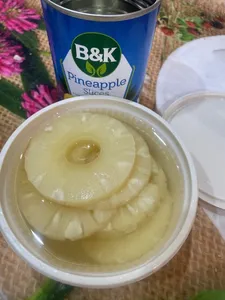 تجریه خرید کمپوت آناناس در شربت رقیق بی اند کی - 565 گرم
