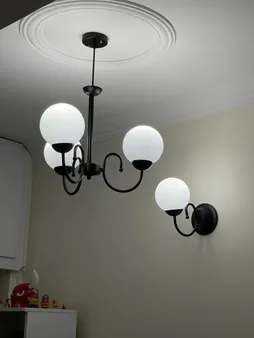 لوستر آویز سه شعله چشمه نور کد A1219/3WT