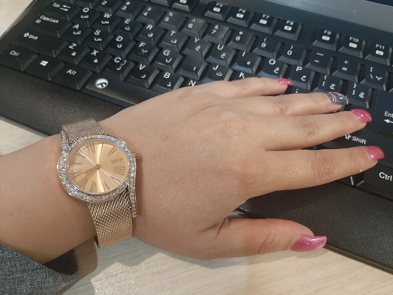 ساعت مچی عقربه ای زنانه اسکمی مدل 9252 RG