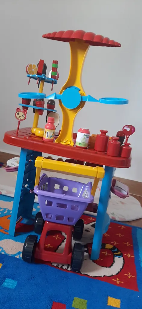 اسباب بازی سوپر مارکت مدل 703 به همراه چرخ خرید