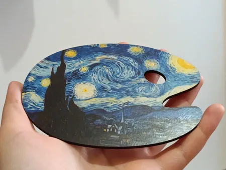 زیر لیوانی لوکسینو مدل پالت نقاشی طرح ونگوگ کد ArtLand_Shahrad