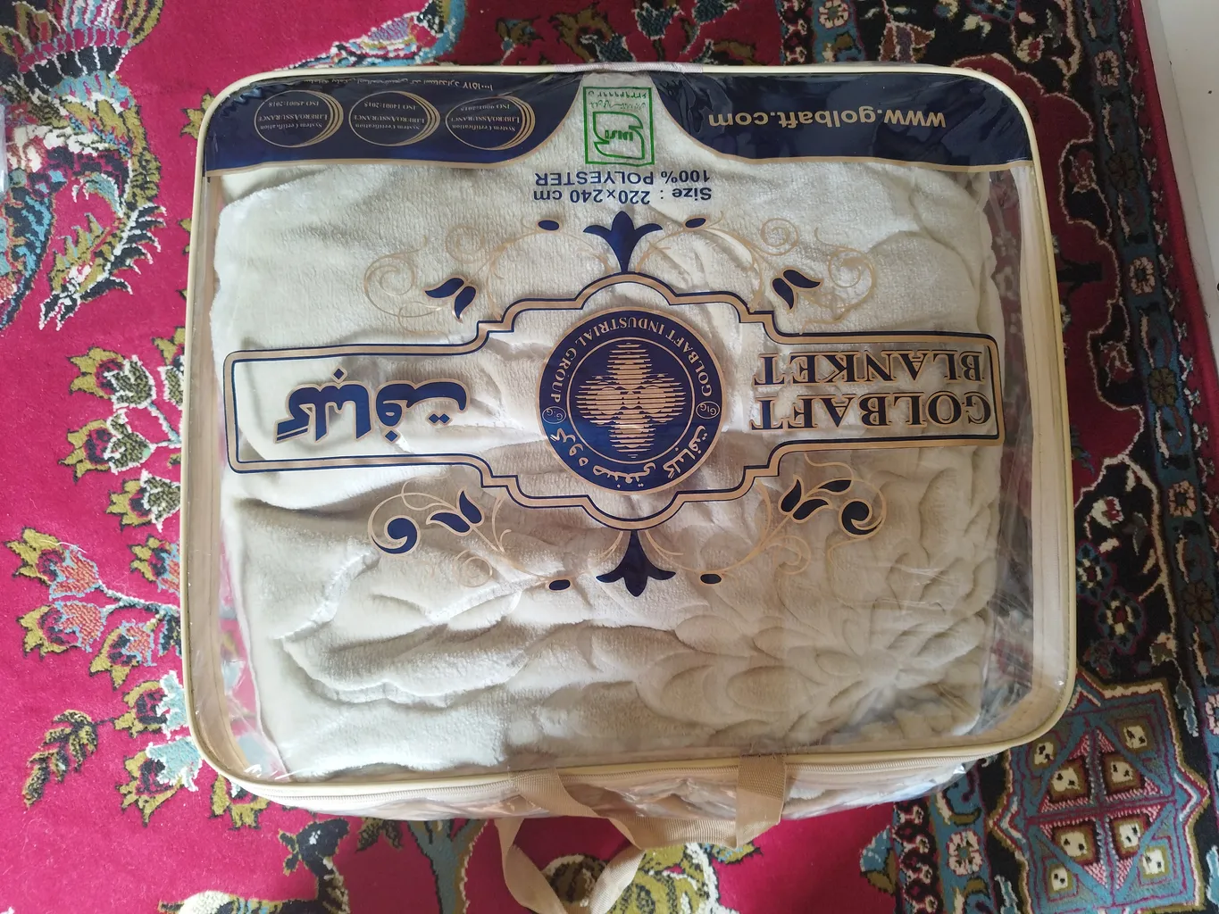 پتو 2 نفر گلبافت مدل 01 سایز 240x220x2 سانتی‌متر