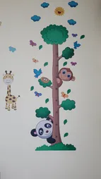 استیکر دیواری کودک باروچین مدل حیوانات بازیگوش مجموعه 21 عددی