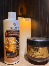 تجریه خرید ماسک مو مغذی تاپ شاپ مدل روغن آرگان حجم 500 میلی لیتر