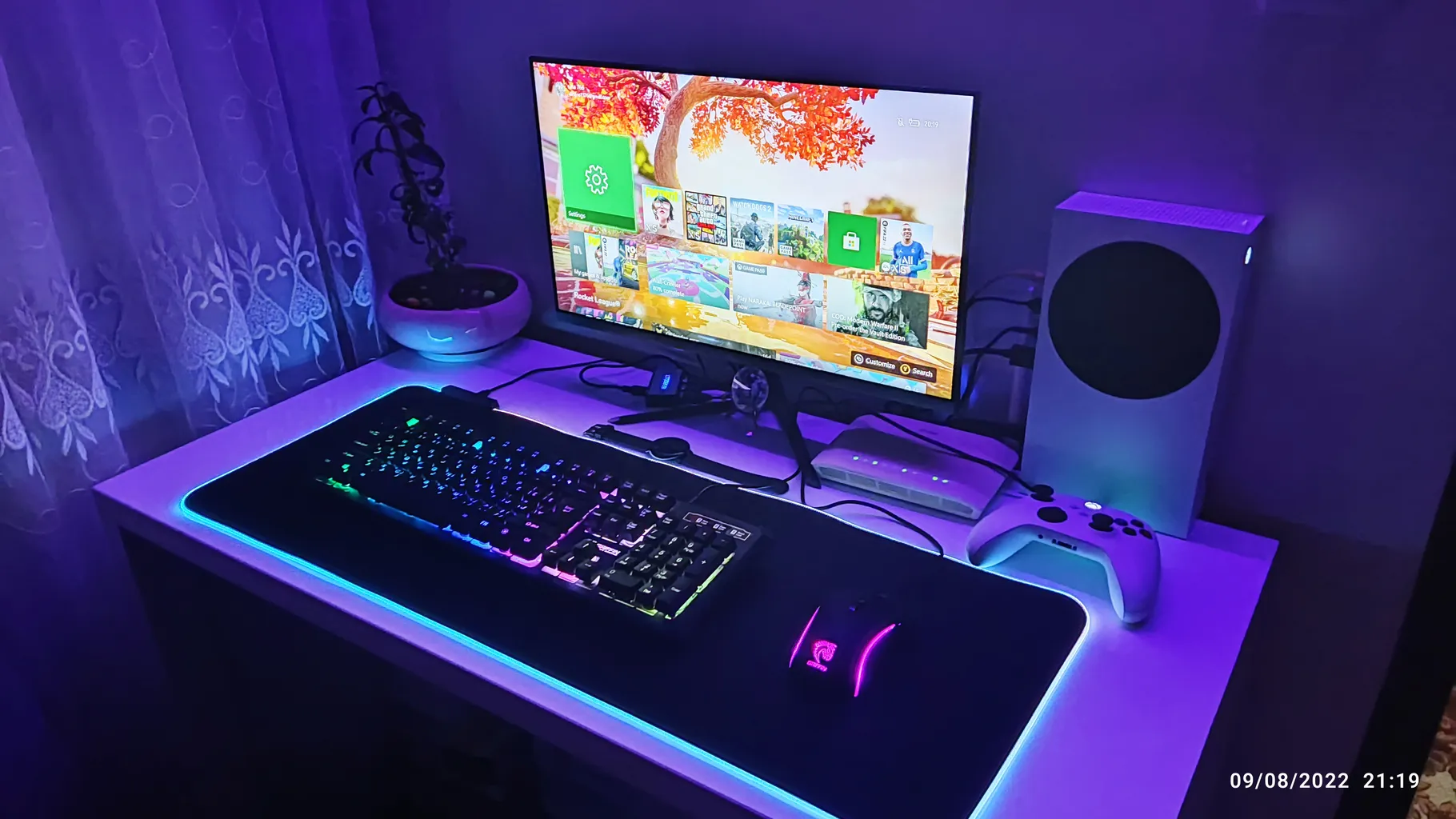 ماوس پد مخصوص بازی مدل RGB 80x30