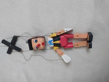 عروسک خیمه شب بازی طرح پینوکیو ارتفاع 27 سانتی متر