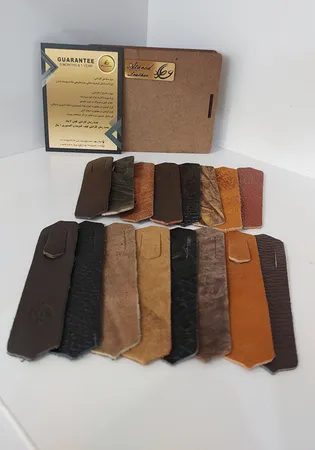 نشانگر کتاب چرم عطارد مدل چرم طبیعی N04 مجموعه 10 عددی