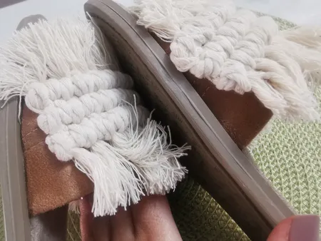 صندل زنانه مدل مکرومه