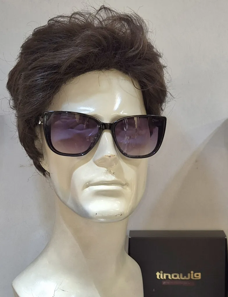 کلاه گیس مردانه تیناویگ کد TW-MEN-105-6-BRWN