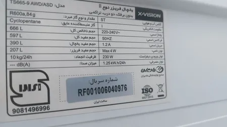 یخچال و فریزر ساید بای ساید 30 فوت ایکس ویژن مدل TS666-AWD/ASD
