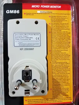 دستگاه سنجش میزان مصرف برق بنتک مدل GM86