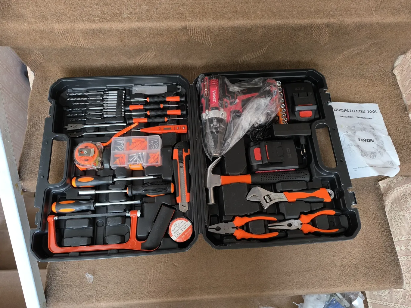 مجموعه 100 عددی دریل پیچ گوشتی شارژی زیمما مدل 21 volt