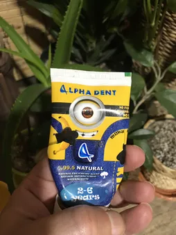 خمیر دندان کودک آلفادنت مدل بدون فلوراید حجم 50 میلی لیتر