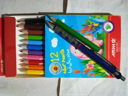 مداد رنگی 12 رنگ آریا مدل 3072 کد 144434