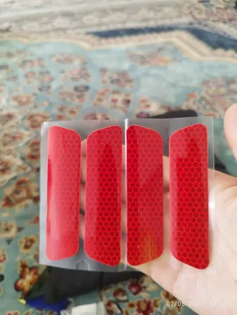 برچسب شبرنگ هشدار باز بودن درب خودرو رفلکتر مدل R7YK مناسب برای کوئیک بسته 4 عددی