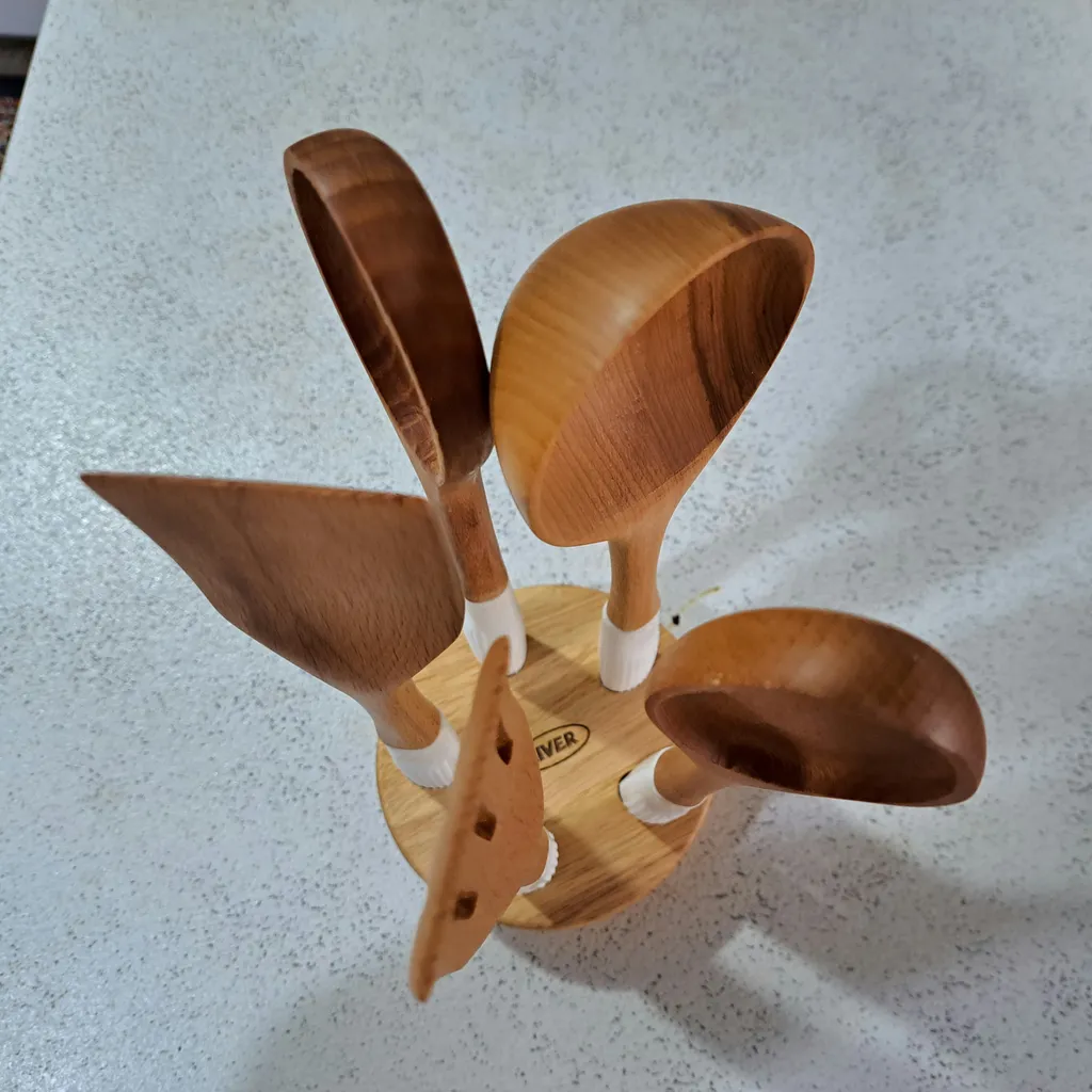 سرویس کفگیر و ملاقه 6 پارچه ریور مدل پایه دار