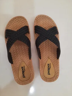 دمپایی زنانه پاپا مدل حصیری کد K1-BK