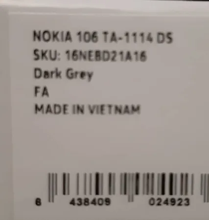 گوشی موبایل نوکیا مدل 2018 106 FA دو سیم‌ کارت ظرفیت 4 مگابایت و رم 4 مگابایت