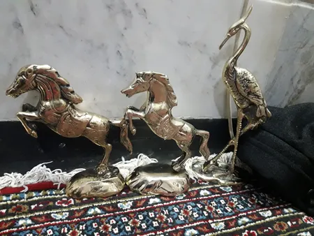 مجسمه برنجی اسب ایستاده مدل 1038