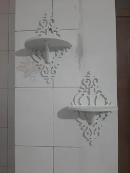 شلف دیواری مدل لوزی کد 09030035 سایز متوسط