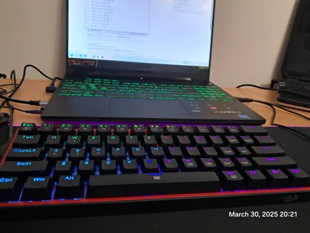 کیبورد گیمینگ ردراگون مدل K617 FIZZ، سوییچ مکانیکال قرمز، Tenkeyless، نورپردازی RGB