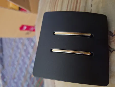 کلید دو پل صنایع آسیا الکتریک مدل کریستال BLK-GLD