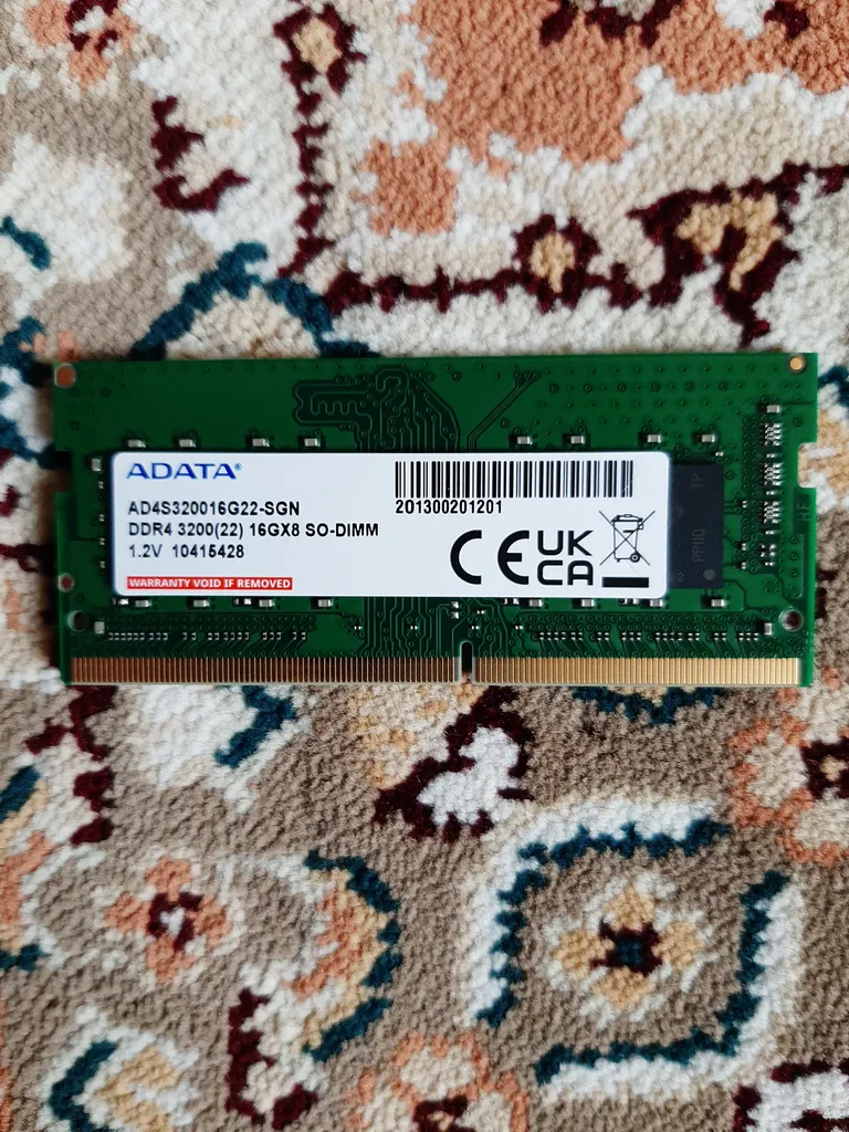 رم لپ تاپ DDR4 تک کانال 3200 مگاهرتز CL22 ای دیتا مدل PC4-25600 ظرفیت 16 گیگابایت