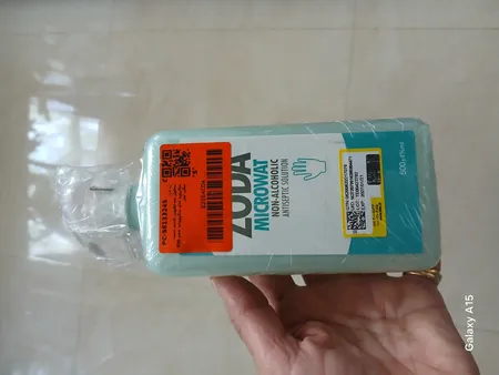 محلول ضدعفونی کننده دست میکروزد مدل میکرووات حجم 500 میلی لیتر