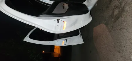 برچسب شبرنگ هشدار باز بودن درب خودرو رفلکتر مدل R7YP7 مناسب برای پژو 207 بسته 4 عددی