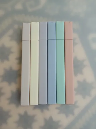 ماژیک علامت گذار مدل پاستلی مکعبی کد QJ-0924A بسته 6 عددی