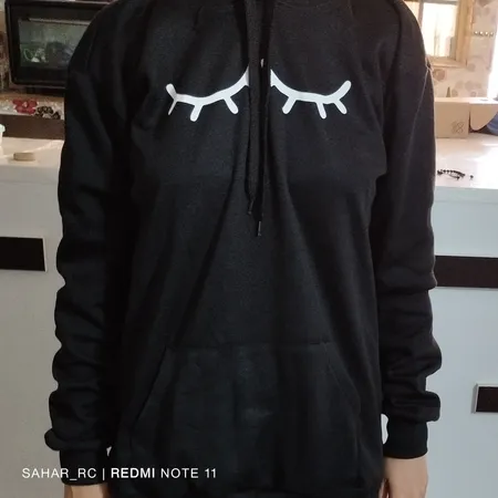 هودی زنانه طرح چشم کد 17099BW