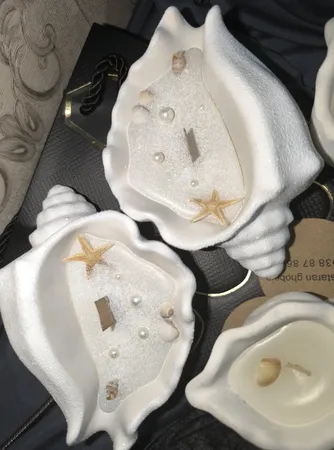 شمع دست ساز مدل صدف