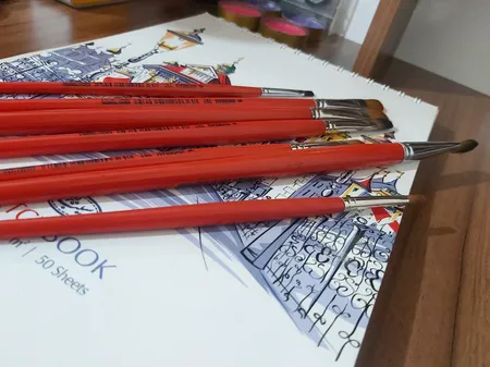 قلم مو زبان گربه ای خرم کد 757 مجموعه 7 عددی