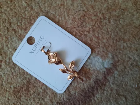 آویز گردنبند زنانه ژوپینگ مدل گل رز کد N4168