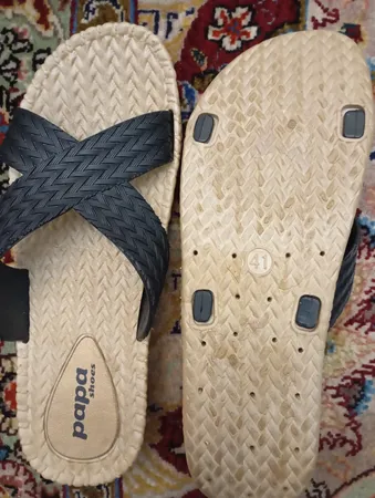 دمپایی زنانه پاپا مدل حصیری کد K1-BK