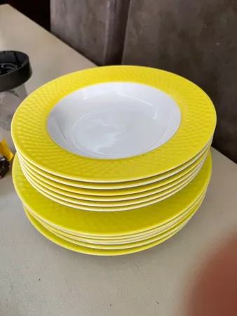 بشقاب غذاخوری چینی زرین ایران مدل رادیانس کد 25 درجه عالی بسته 6 عددی