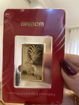 شمش طلا 24 عیار ایران‌شمش مدل سیمرغ کد 1000