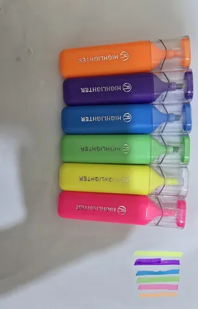 ماژیک علامت گذار مدل طرح پاستلی مجموعه 6 عددی