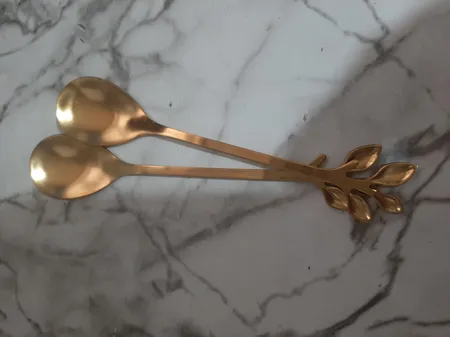 قاشق چای خوری مدل برگ کد 00601 مجموعه 6 عددی