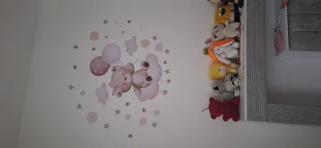 استیکر دیواری کودک راتیانا مدل girly bear بسته 16 عددی