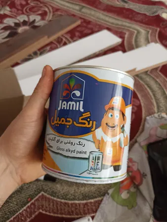 رنگ روغنی مشکی براق جمیل مدل GLASS کد 716 حجم 1 لیتری