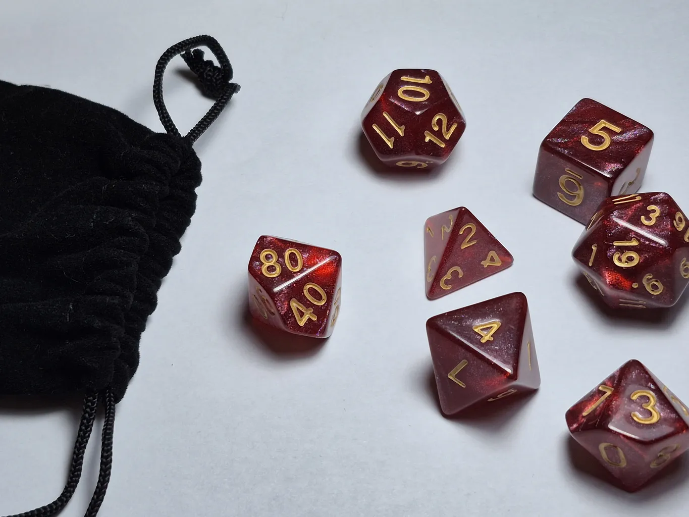 تاس بازی ویز دایس مدل Glitter بسته 7 عددی