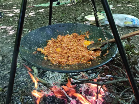 استند و ساج سفری مدل درخشان به همراه گریل