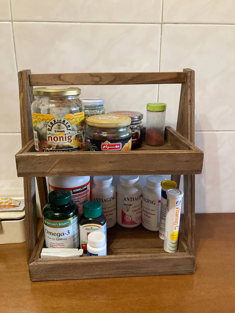 استند جا ادویه ای مدل دو طبقه 2626